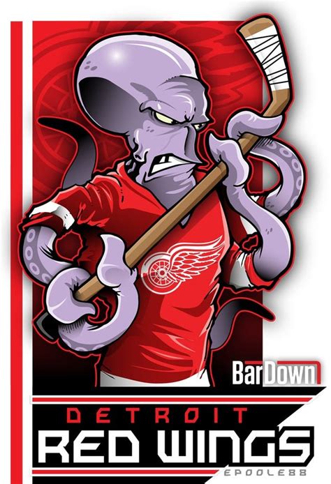 Awesome Red Wings Mascot Art By Bardown Detroitredwings