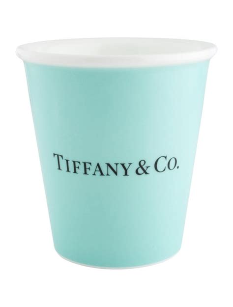 Tiffany And Co Pair Of Bone China Paper Cups Tabletop And Kitchen