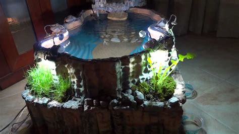 Diy Indoor Pond With Waterfall Youtube
