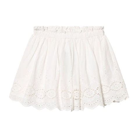 White Broderie Anglaise Skirt 46 Liked On Polyvore Featuring Skirts White Skirt And White