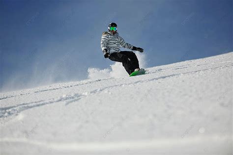 Fundo Snowboard Mulher Pessoas Snowboard Azul Foto E Imagem Para