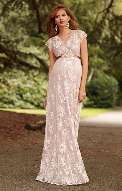 Eden Maternity Gown Long Blush - Maternity Wedding Dresses, Evening ...