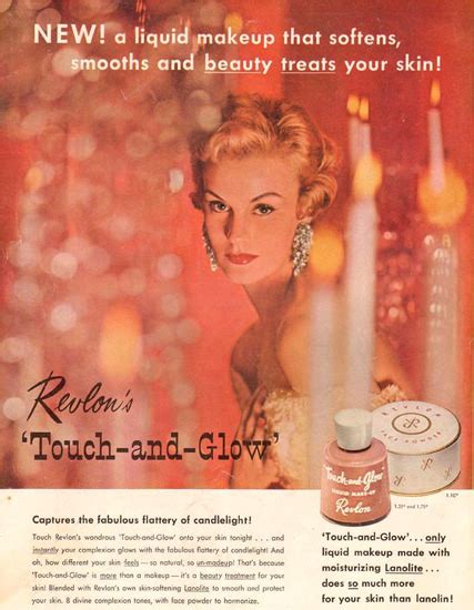 Revlon Touch And Glow Beauty 1954 Mad Men Art Vintage Ad Art Collection