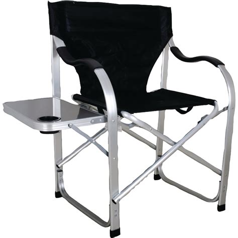 Mings Mark Sl1214 Black Heavy Duty Folding Director Chair With Side