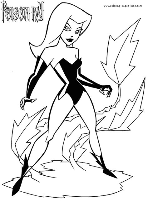 Poison Ivy Batman Coloring Page Coloring Home