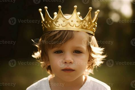 Baby Boy Crown Portrait Generate Ai 30578984 Stock Photo At Vecteezy