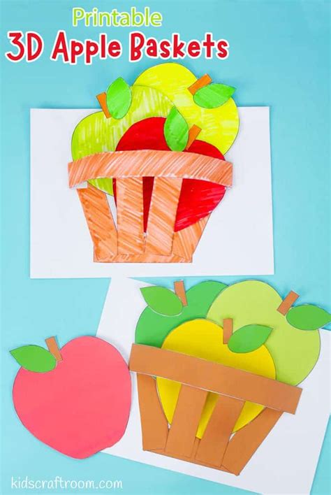 Apple Basket Craft Printable Template Kids Craft Room