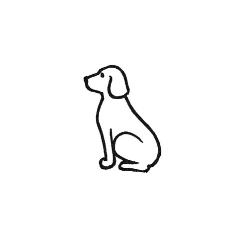Minimalist Dog Set Of 2 Tattoo Icon