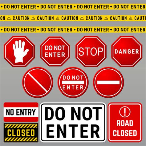 Wrong Way Do Not Enter Sign Stock Vectors Istock