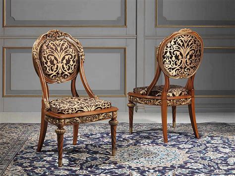路易十六风格椅子 Versailles Vimercati Meda Luxury Classic Furniture 丝绒 圆椅背