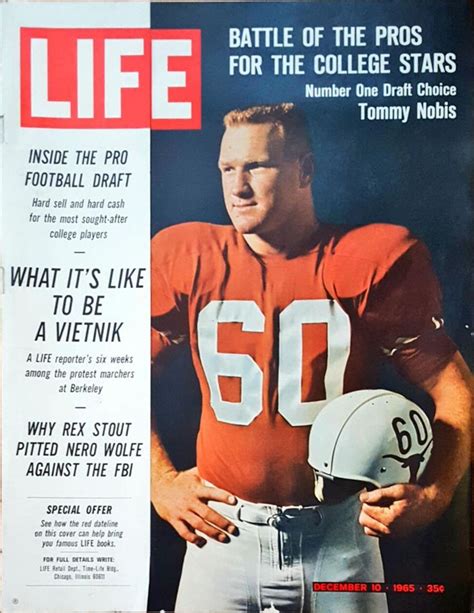 Life Magazine From December 10 1965 Tommy Nobis From The University Of Texas On The Cover