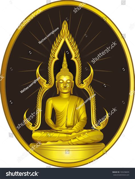 Thai Buddha Golden Statue Buddha Statue Stock Vector 105258695 Shutterstock