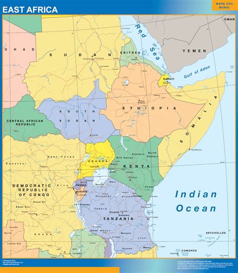 Look Our Special East Africa Map World Wall Maps Store