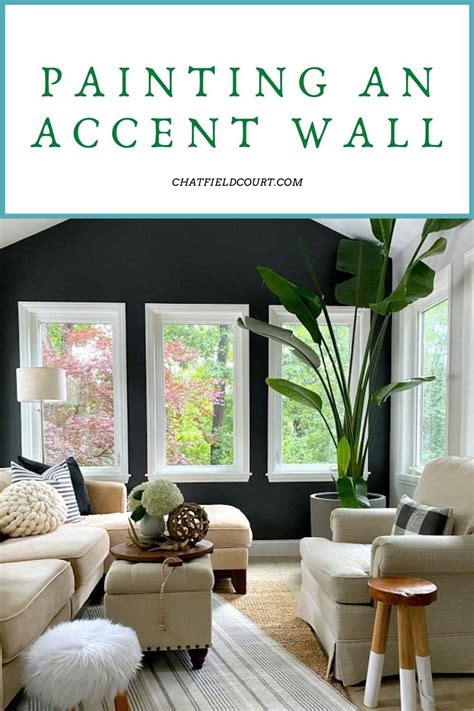 Painting an Accent Wall in the Sunroom | Accent wall paint, Accent wall, Decorating small spaces
