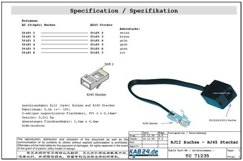 Ist in ihrem einkaufwagen hinzugefügt worden. Kab24® Adapter Reduzierstück Western RJ12(6p6c) / RJ11 ...