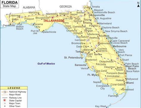 Florida Map Map Of Florida State Fl Map Usa