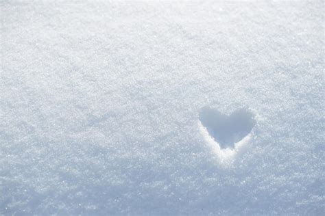 Premium Photo Snowy Valentine Heart Shape Painted On Fresh White Snow