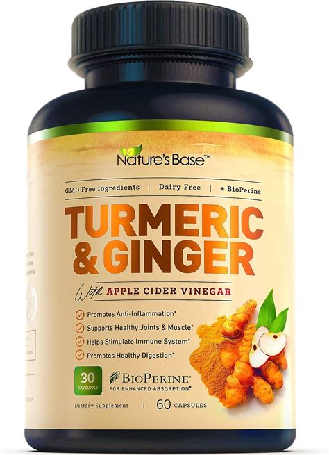 Turmeric Curcumin With Ginger Apple Cider Vinegar BioPerine Black