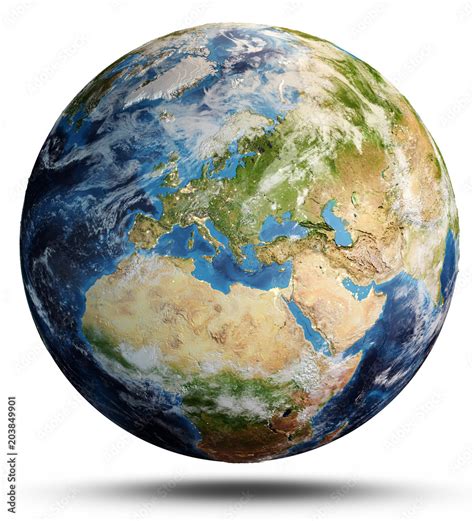 Planet Earth Map 3d Rendering Ilustración De Stock Adobe Stock