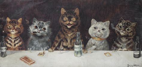 Some researchers have suggested that it is possible that louis wain contracted schizophrenia as opposed to developing it. Louis Wain's drawing of cats throughout his descent into ...