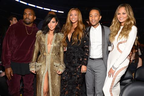 Beyonce With Kim Kardashian And Kanye West At The Grammys Popsugar