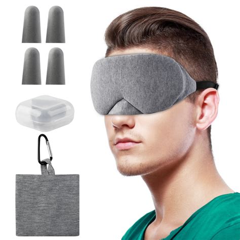 Kapmore Sleep Mask Cotton Sleep Eye Mask For Men Women 3d Grey Contoured Cup Eye Mask For