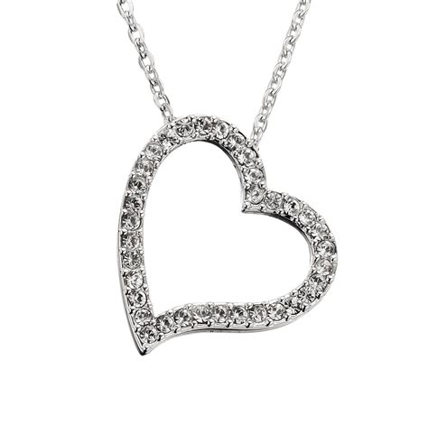 Swarovski Crystal Swarovski Crystal Heart Necklace White Diamond