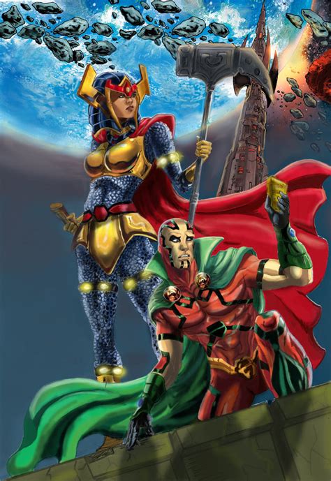 Mr Miracle And Big Barda Colored Finished By Wanderlei On Deviantart