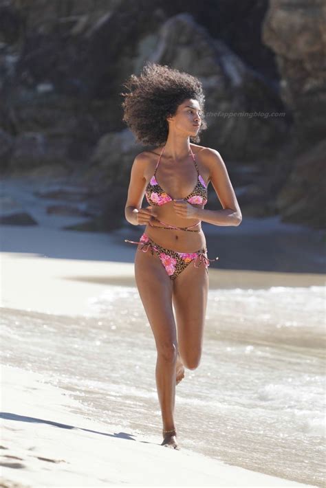 Imaan Hammam Stuns As She Poses For Vs In St Barts Photos