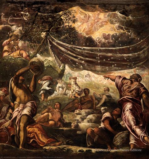 El Milagro Del Maná Tintoretto Jacopo Comin La