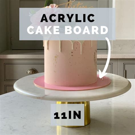 11 Inch Acrylic Cake Board Reusable Cake Board 3mm Cake Etsy