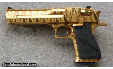 Magnum Research Desert Eagle AE Gold Tiger Stripe As New In Case