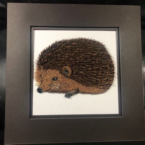 Hedgehog Quilling Wall Art The Art Of Painting With Etsy