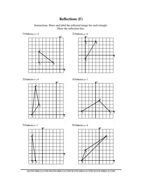 Reflections Old Version Ff Geometry Worksheet