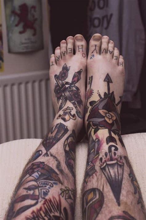 The foot gives a nice flat spot for your tattoo to lie. Foot Tattoos for Men - Design Ideas for Guys