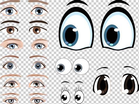 Ojos Ilustración Mucho Expresión Facial Del Ojo Ojos De Dibujos