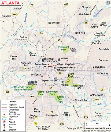 Atlanta Map The Capital Of Georgia Atlanta Georgia Map