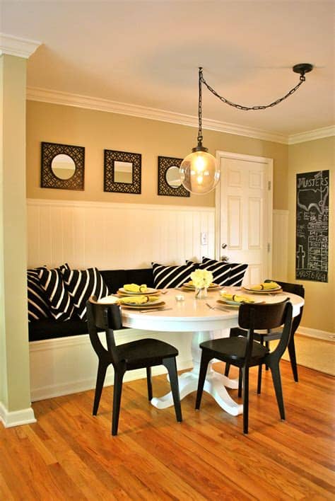 You can purchase additional banquettes if you purchase a large table and need to seat more people. DIY Kitchen Banquette Part 2 | The Suburban Urbanist