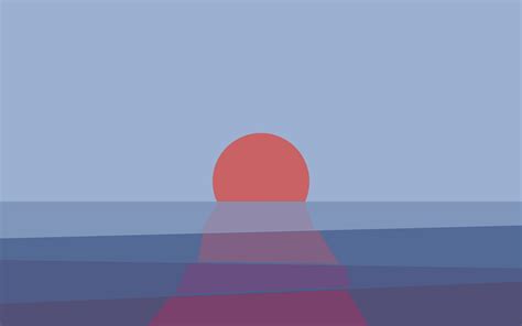 Minimalist Sunset Hd Wallpaper