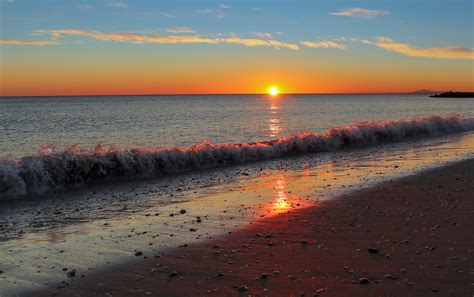 Free Images Sunset Ocean Sea Body Of Water Horizon