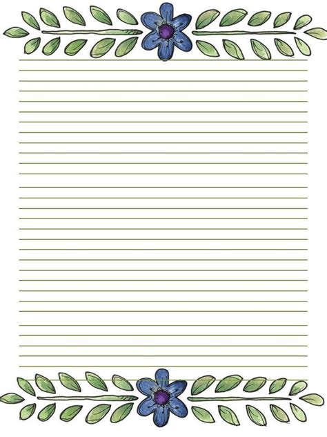 Printable Stationary Journal Page Letter Printable Stationery