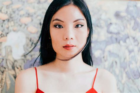 Beautiful Portrait Of Young Chinese Woman By Jessica Lia Stocksy United