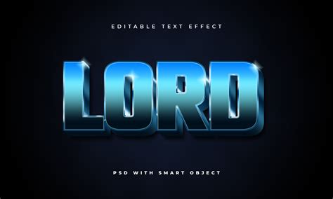 Artstation Lord Psd Fully Editable Text Effect Layer Style Psd
