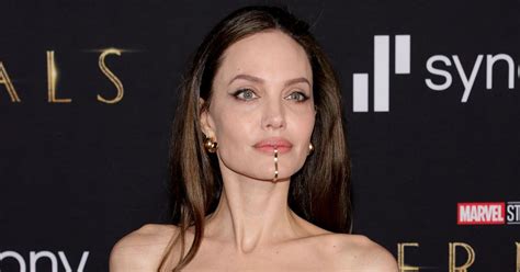 Angelina Jolie S Chin Cuff Accessory At Eternals Premiere Divides