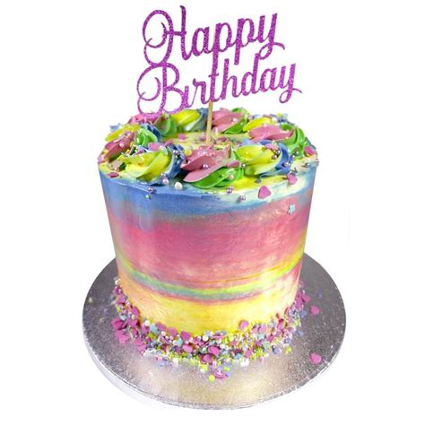 Rainbow Swirl Cake Greenhalghs Craft Bakery
