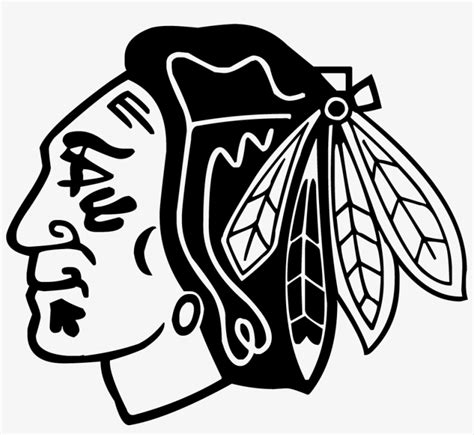 Blackhawks Logo Cliparts Chicago Blackhawks Black And White