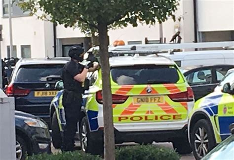 Armed Police Point Guns At Flats In Massey Close Maidstone Off Armstrong Road
