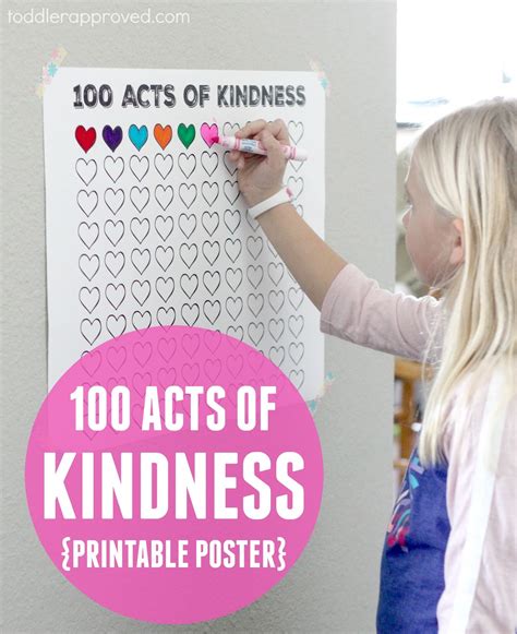 Toddler Approved 100 Acts Of Kindness Free Printable