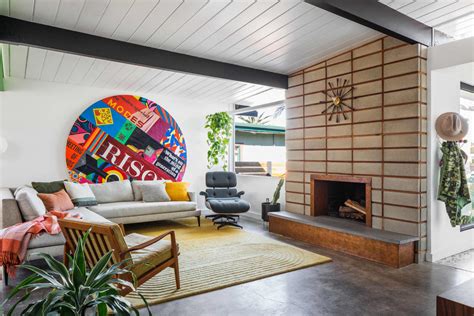 This Mid Century Modern Inspired Fireplace Has A Secret Apartment Therapy