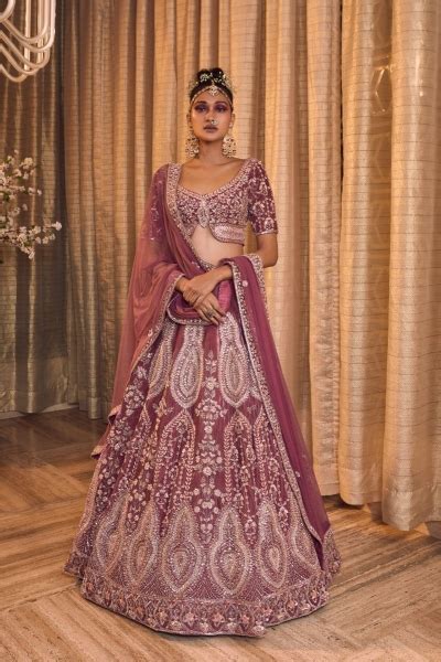 Bridaltrunk Online Indian Multi Designer Fashion Shopping Velvet Embellished Lehenga